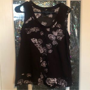 NWOT Prabal Gurung Black Floral Blouse M
